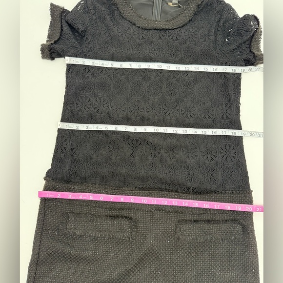 Rachel Zoe Navy Blue Lace‎ Tweed Textured Shift Dress - Picture 7 of 7